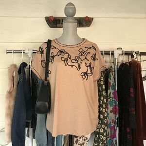 Remi James Short Sleeve Blouse Womens Size Medium